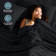 thumbnail image 3 of Bare Home Luxury Bed Sheet Set - Premium 1800 Collection - 4 Piece - Twin, Black, 3 of 9