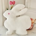 thumbnail image 5 of QTBIUQ Cozy Bunny Throw Pillow Cute Bunny Modern Throw Pillow Modern Cushion Cover Sofa Bed Chair Car Decorative Pillow White, 5 of 7