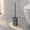 Dark Gray-DY-clearacne, variant on Dyegold Toilet Brush and Holder Set Long Handle Bathroom Bowl Cleaner Scrubber with Wall Mount Base Ventilated Storage for Home Bathroom Cleaning Supplies