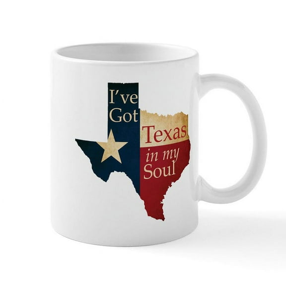 CafePress - Texas In My Soul Mug - 11 oz Ceramic Mug - Novelty Coffee Tea Cup