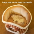 thumbnail image 4 of Warm Cat Cave House Shaped Dog Kennel Winter Warm Cat Nest Puppy Cave Cat Hideaway Cute Soft Winter Cat Kennel PetHouse, 4 of 5
