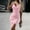 Pink, variant on SDJMa Women's Short Sleeve Pleated Loose Swing Casual Dress Women's Solid Color Suspender Drawn Pleated Mid-length Irregular Hem Dress Suspender V-neck Dress