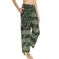 thumbnail image 2 of Xecao Jungle Green Camo USA Flag Women's Straight Lounge Pajama Pants: The Epitome of Relaxed Sleepwear, 2 of 9