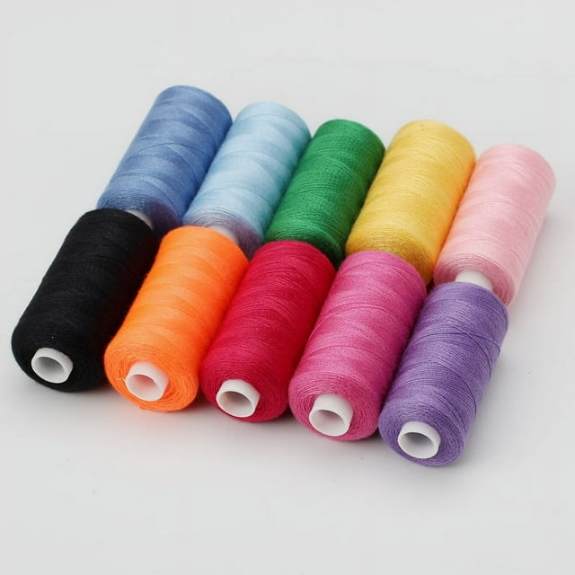 Combinación de hilos de coser hechos a mano para el hogar, hilo de poliéster de 402 colores, tamaño 400, juego de sutura manual de 10 ejes