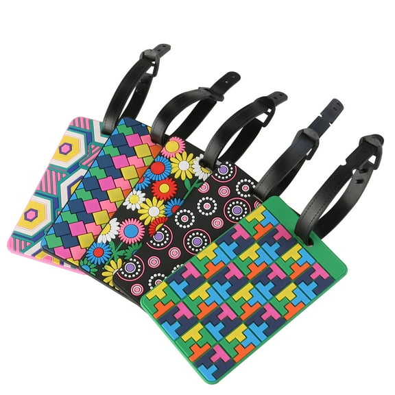 Luggage Tags for Suitcases Tsa Approved Rubber Travel ID 5 Pcs Label Labels Name Traveling Accessories Cruise Ship