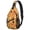 Thanksgiving Maple Leaf Shadow Pattern, variant on Thanksgiving Maple Leaf Shadow Pattern Sling Backpack, Unisex Cycling Crossbody Bag with Side Mesh Pockets, Adjustable Ambidextrous Strap Gift Ideas for Travel Shopping Commuting