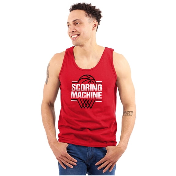 Cool Basketball Scoring Machine Tank Top Sleeveless Tee Men Brisco Brands S