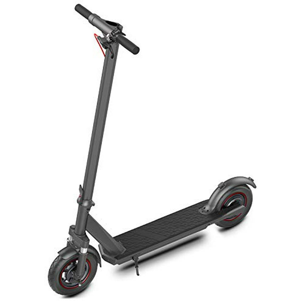 QINGOR Electric Scooter Powerful 350W Motor 10” Solid Tires One-Step