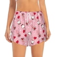 thumbnail image 2 of Balery Gnome With Heart Pantalones cortos deportivos para mujer con forro y dos bolsillos, elásticos, para entrenamiento, gimnasio, yoga-Small, 2 of 7