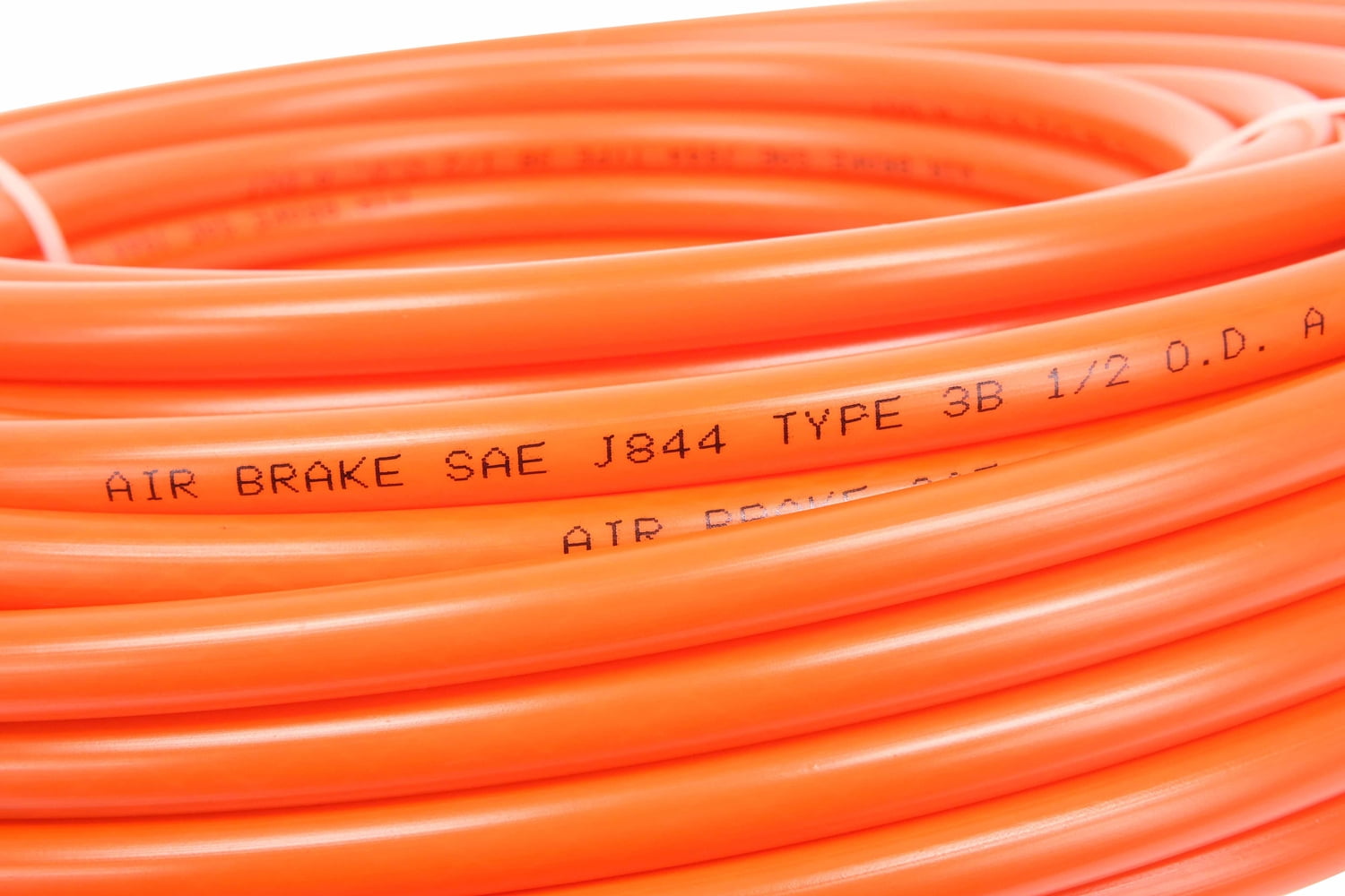 (2 Pack) 3/8" OD x 100' Orange SAE J844 Nylon Air Brake Tubing DOT Approved | Pneumatic Nylon Air Line Hose for Air Brake System