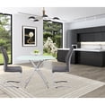 thumbnail image 3 of Square Glass Dining Table with Safety Disk / Good for Limited - Space Kitchens, 3 of 3