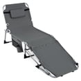 thumbnail image 1 of Gymax Tanning Chair w/Face Arm Holes 4-Level Backrest & Head Pillow Side Pocket, 1 of 9