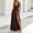 Coffee, variant on Qulqfy Black Summer Dresses for Women Boho Maxi Casual Wedding Guest Sleeveless Plain Flowy Side Slit Corset Halter Beach Long Dresses L