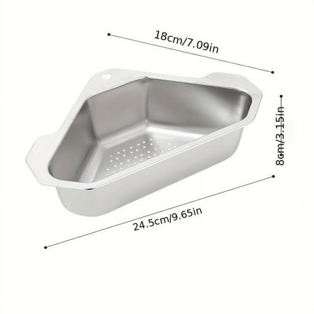 

XIAOGZAHUOP Efficiently prevent clogging with this durable 304 stainless steel sink drain basket for triangular kitchen sink - 1pc. This high-quality basket filters leftovers ensuring a