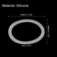 thumbnail image 2 of Ucxell 86mm Rubber Gasket, 12 Pack Silicone Seals for Glass Jars, Wide Mouth Leak Proof Fits Canning Lids (White), 2 of 7