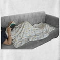 thumbnail image 6 of Adventure Cartoon Soft Flannel Fleece Throw Blanket, Minimalist Hot Air Balloons Repeating Pattern, Cozy Plush for Indoor and Outdoor Use, 60" x 80", Pale Orange Pale Pink, by Ambesonne, 6 of 6