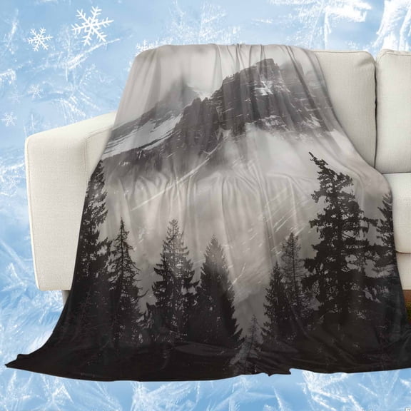 National Parks Cooling Blanket,Lightweight Breathable Summer Throw Blanket with Double Sided Cold Effect,Canadian Smokey Mountain Cliff Idyllic Picnic Blankets Bed Sheet for Hot Sleepers 30"x40"