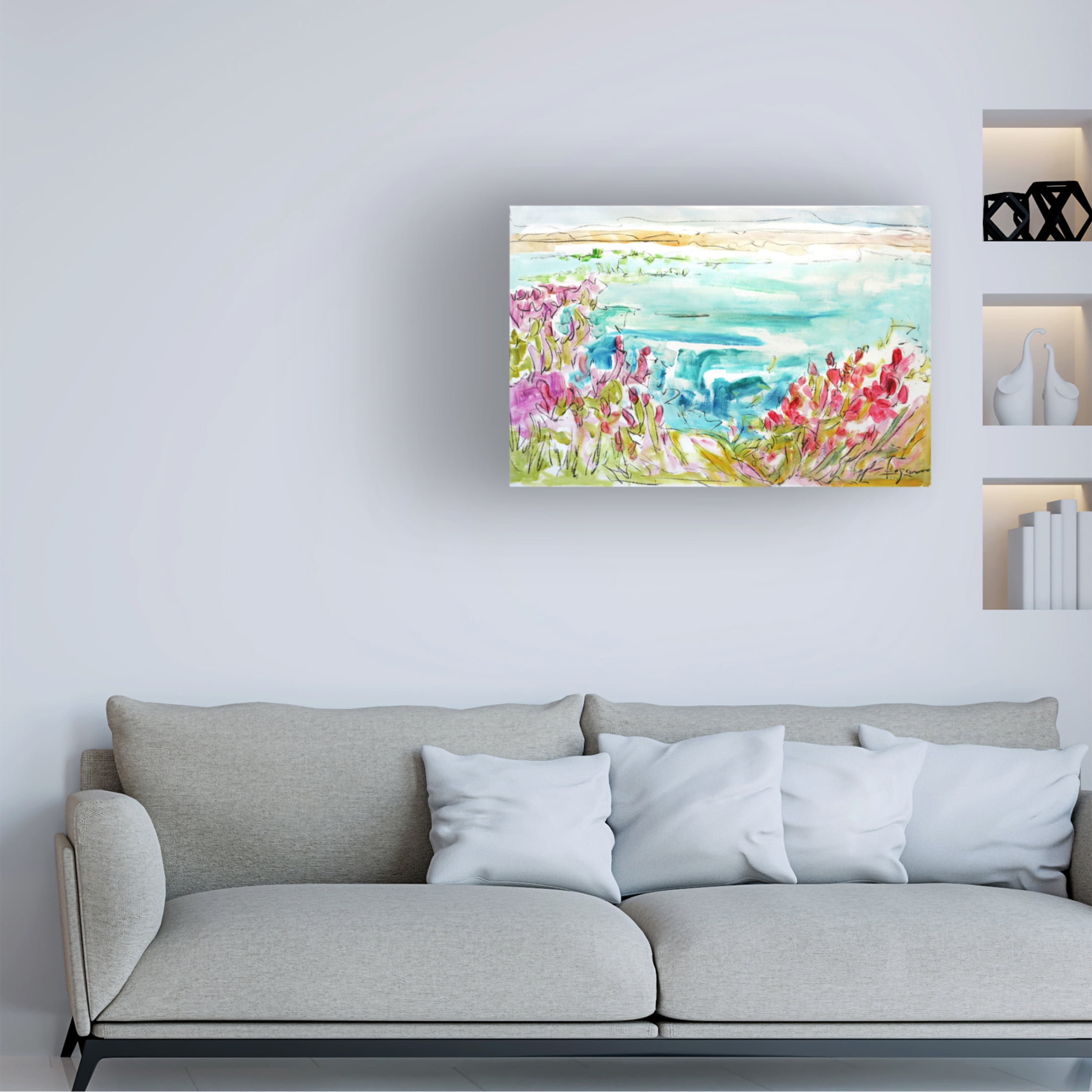 Canvas Wall Art - Dorothy Fagan ' Onawhimfly' Wall Art for Living Room, Bedroom, or Office D?cor by Trademark Fine Art - 47 x 30 Inches