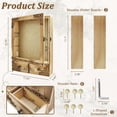 thumbnail image 4 of 11x16 Shadow Box Frame with Light, Wedding Memorial Display Case with Shelves, Drawer and Slot for Keepsakes Large Deep Shadow Box for Flowers,Wedding Gift, Rustic Wood, 4 of 12