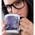thumbnail image 2 of 3drose, Paris Watercolor Illustration Purple, 11oz Two-tone Black Mug, 2 of 6