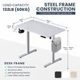 thumbnail image 2 of MotionGrey Ergo2 Bureau Debout Électrique Réglable 40 Pouces x 24 Pouces - Dessus et Cadre Blancs, Assis-Debout à Hauteur Réglable avec Réglages de Mémoire - Ergonomique pour la Maison et le Bureau, 2 of 10