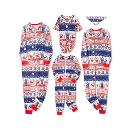 

Ma&Baby Christmas Pajamas for Family Matching Family PJs Sets Dinosaur Printed Jumpsuit Sleepwear