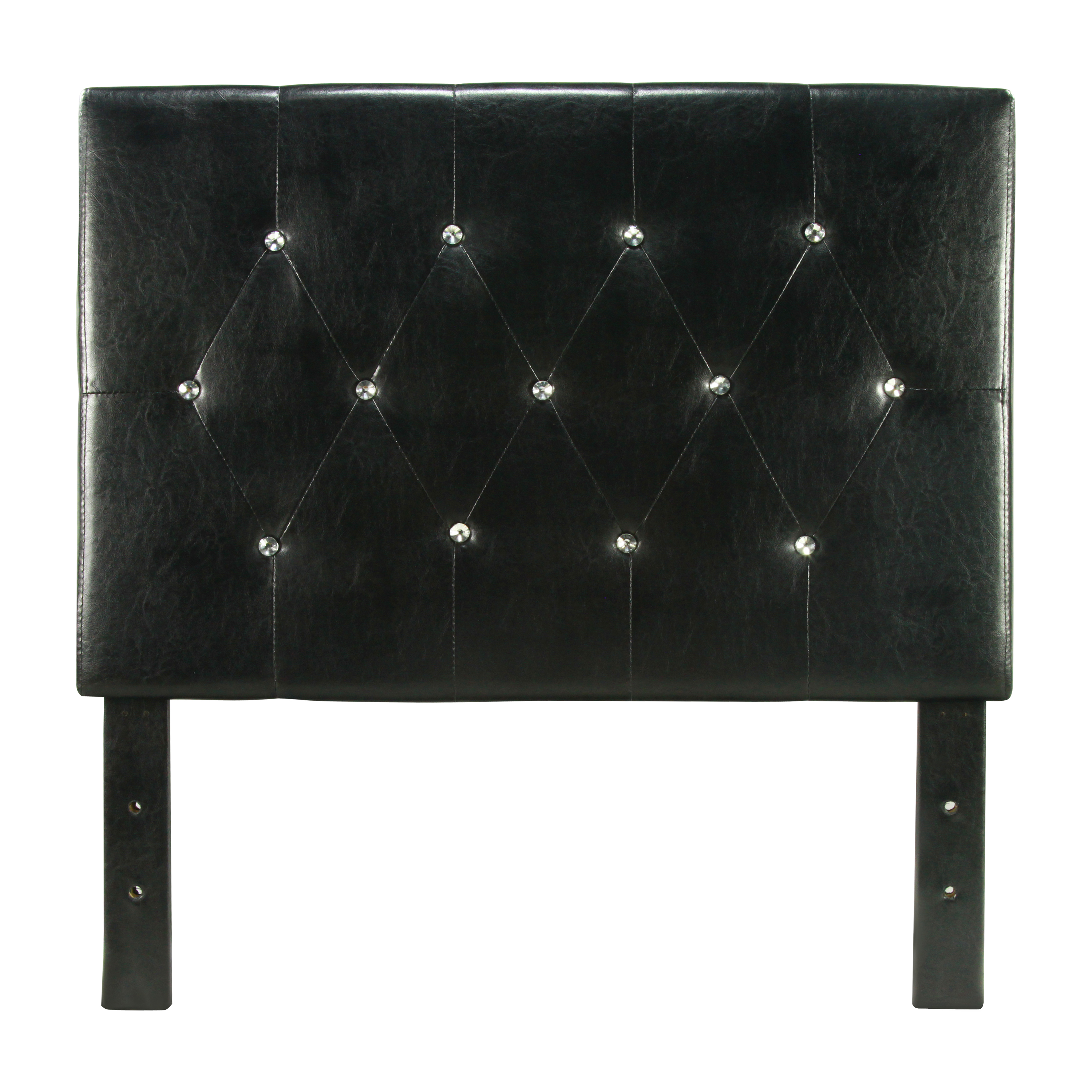 Furniture of America Manizales Faux Leather Headboard, Twin, Black