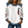 thumbnail image 1 of Camisetas Largas para las Mujeres 250 Años Impresos Cuello Redondo, Suéter de Manga Larga de las Mujeres para el Uso Casual de Primavera, 1 of 5