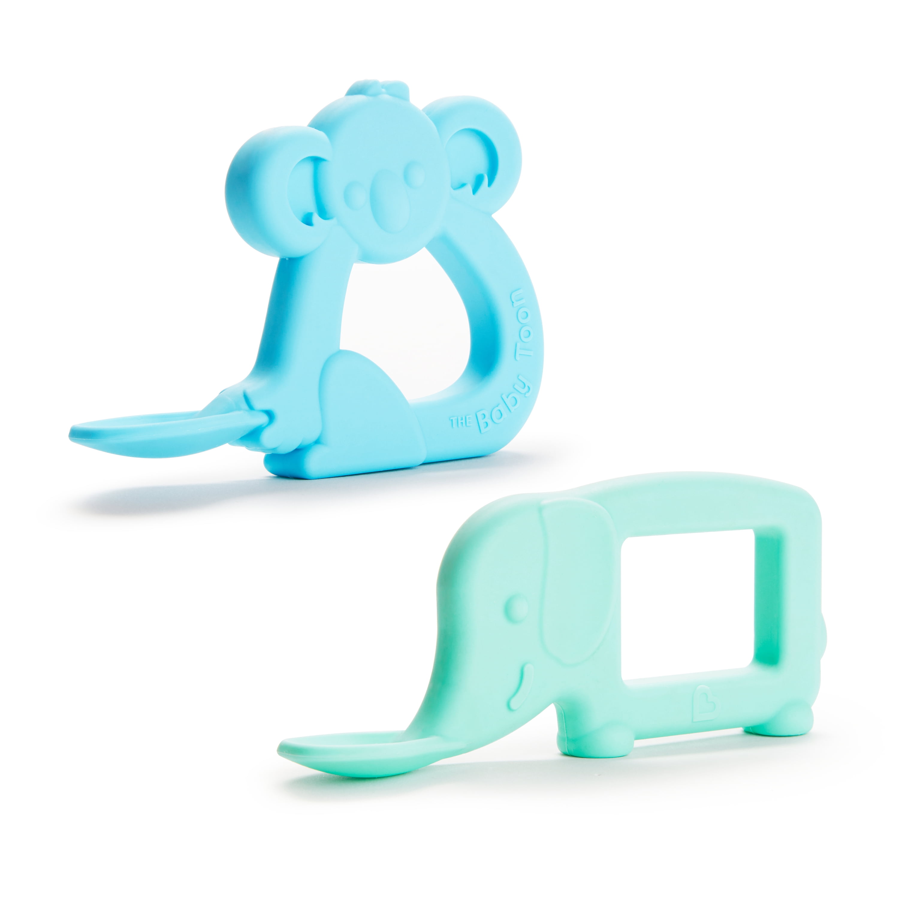 Munchkin® The Baby Toon™ Silicone Teether Spoon, As seen on Shark Tank™, Elephant/Koala, Unisex, 2 Pack