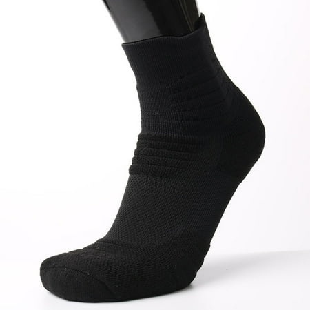 

TIANEK Middle Canister Movement Towel Cotton Breathable Basketball Walking Blue Socks Women