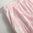 thumbnail image 5 of Women's Valentine's Flannel Pajamas Pants Fleece Lined Print Elastic Waist Sleepwear with Pockets Pink 2XL, 5 of 7