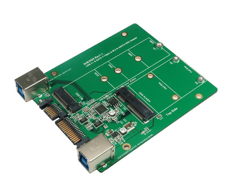 USB 3.1 C Type to M.2 and mSATA 2.5 Inch SSD Enclosure Alternative 