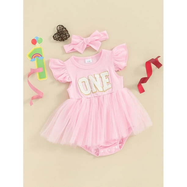 Baby girl birthday romper sale