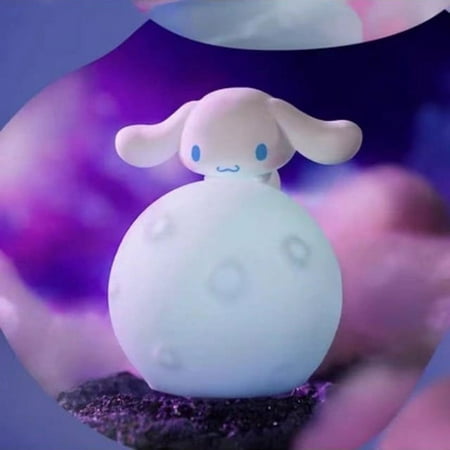 

Sanrio Kawaii Night Light Cinnamoroll Mymelody Kuromi Hellokitty Pompom Purin Moon Series Figure Model Desk Blind Box Toys Wangyu