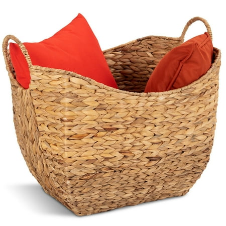 - Costway Large Woven Seagrass Storage Basket Wicker Pattern Baskets Handles Organizer