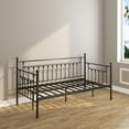 thumbnail image 6 of CastleBeds Victorian Black Metal Twin Daybed Without Trundle | Sleeping Bench Futon Loft Bed Sofa Bedroom Living Room | Twin Mattress | Heavy Duty | AMBEE21, 6 of 7