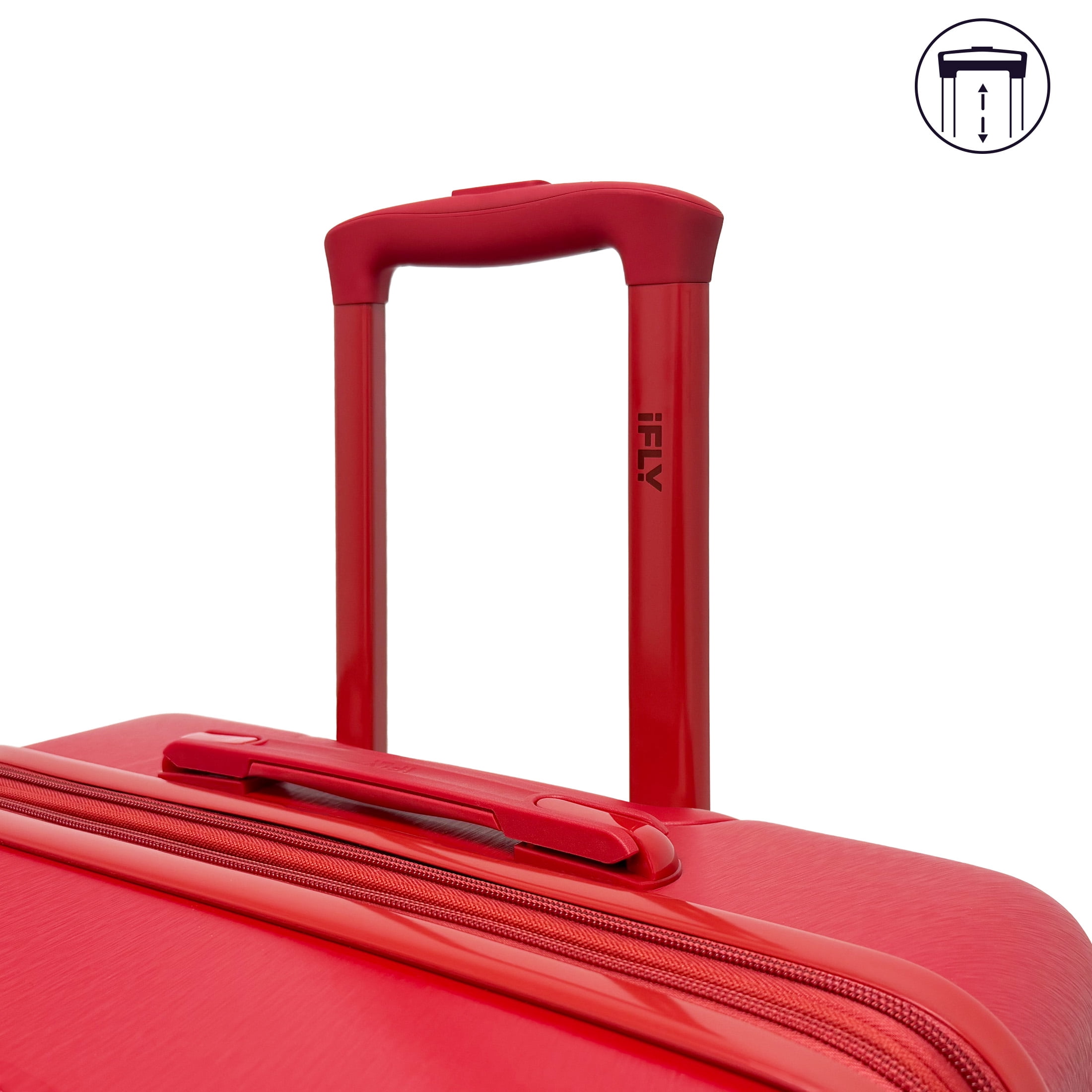 iFLY Volt 24" Expandable Hardside Spinner Checked Luggage, Red