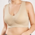 thumbnail image 4 of Pisexur Women Seamless Plus Size Bra Pure Color Plus Size Ultra-thin Large Sports Full Bra Cup Tops, 4 of 9