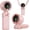 Pink, variant on 5 Gear Wind, Battery Operated, Up to 13 Working Hours Rechargeable Fan, Portable Handheld Turbo Fan, 3 IN 1 Hand Fans with Air Turbo Tech Cooling Fan for for Travel, Beach, Outdoor