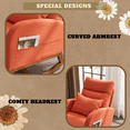 thumbnail image 5 of UBesGoo Rocking Accent Chair Armchair Reading Chair, Comfy Single Sofa Rocker with Sturdy Wooden Frame for Living Room Bedroom Orange, 5 of 8