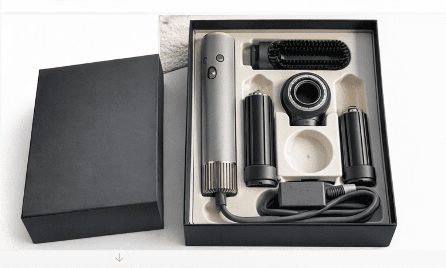 Airevé Hair Care- 5 in 1 Hair Air Styler - Rotating Hair Dryer Brush 110000 RPM for Fast Drying & Hot-Air Automatic Wrap Curlers for Curling, Frizz-Free Blow Dryer Brush for Straightening Volumizing
