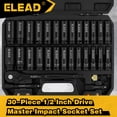 thumbnail image 2 of Juego de enchufes ELEAD 1/2 Drive Deep Impact 30 piezas SAE 3/8-1", 2 of 9