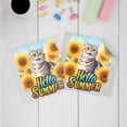 thumbnail image 3 of British Shorthair Hello Summer Sunshine Sunflowers Spring Retro Vintage Cutout Transfer Sticker Cat Lover Kitten Owner Gifts Transparent Decal Art Decor - 00008, 3 of 5