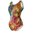 thumbnail image 6 of Flower Power Swimsuit Vintage Floral Push Up Swimwear One Piece Holiday Surf Bathing Suit Swimsuits Sexy Beach Wear Plus Size, 6 of 7