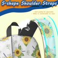 thumbnail image 5 of Sunflower and Lavender White Pattern 17" Waterproof Oxford School Backpacks for Teens, S-Shape Padded Straps, for School, Travel, Hiking, Camping, 5 of 5