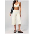 thumbnail image 4 of PISONIC Womens Workout Sets Two Piece Spaghetti Straps Sports Bra Matching Wide Leg Capri Pants Gym Work Pilates Outfits, 4 of 8