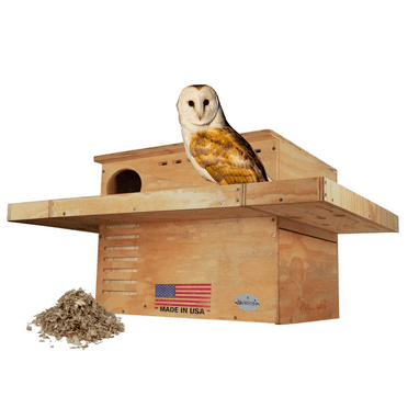 JCs Wildlife Large Barn Owl Box with Exercise Platform: Do It Yourself Assembly Kit