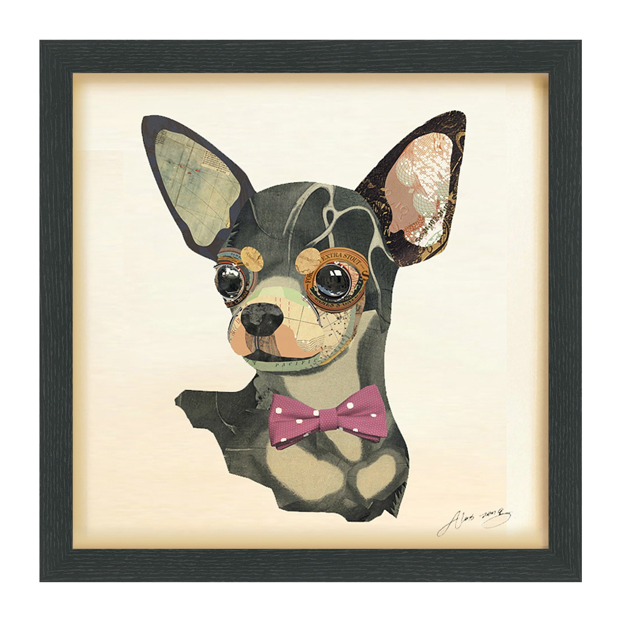 Empire Art Dog Animals & Insects Framed Mixed Media Art, by Alex Zeng