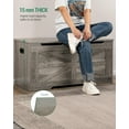 thumbnail image 6 of 39.4" Storage Chest, Extra Large Storage Trunk with 2 Hinges, Wooden Box Bench, Lift-Top Organizer Chest, Shoe Bench for Entryway, Bedroom, Living Room, Greige, 6 of 8