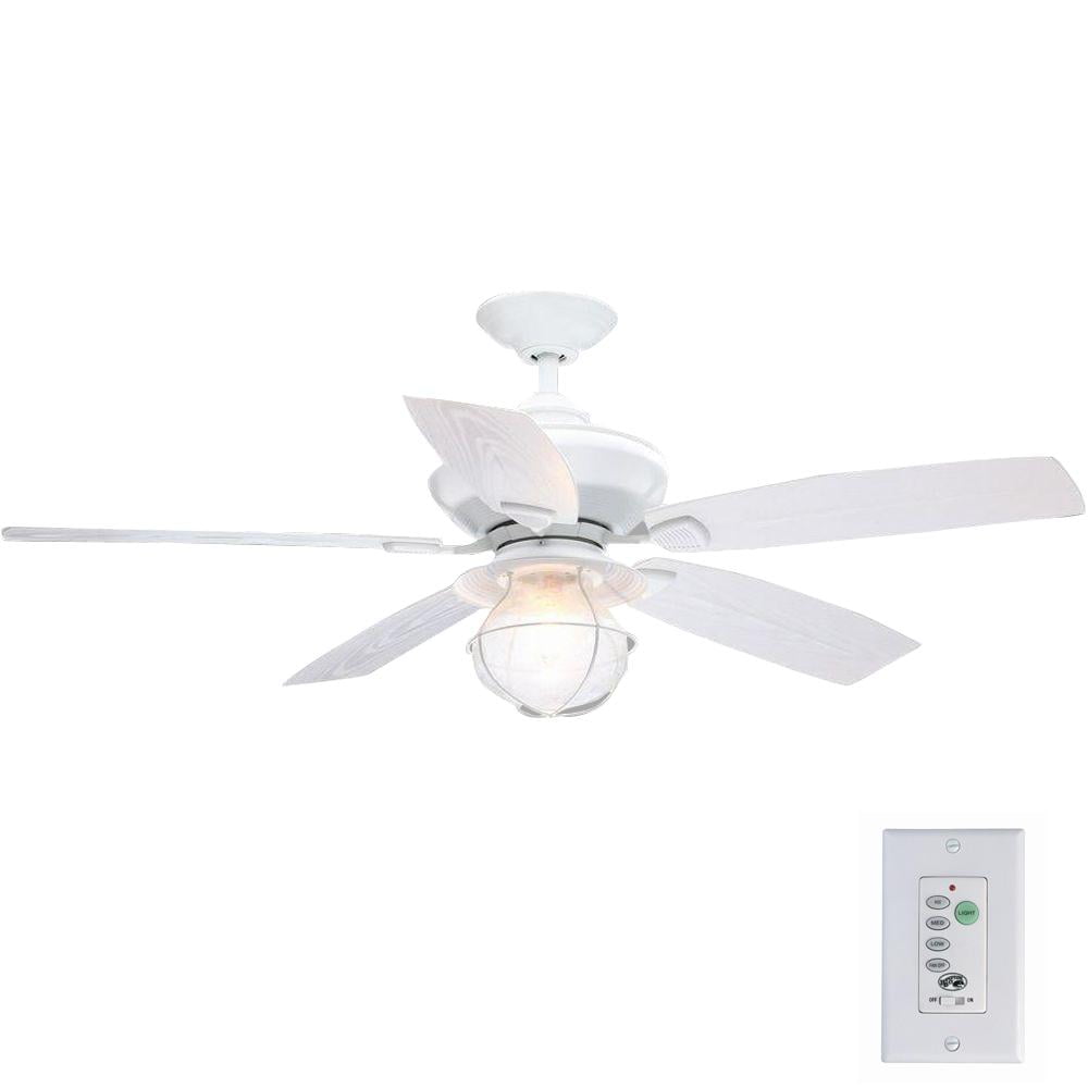 LED Indoor Matte White Ceiling Fan Replacement Parts Hampton Bay Southwind 52in 